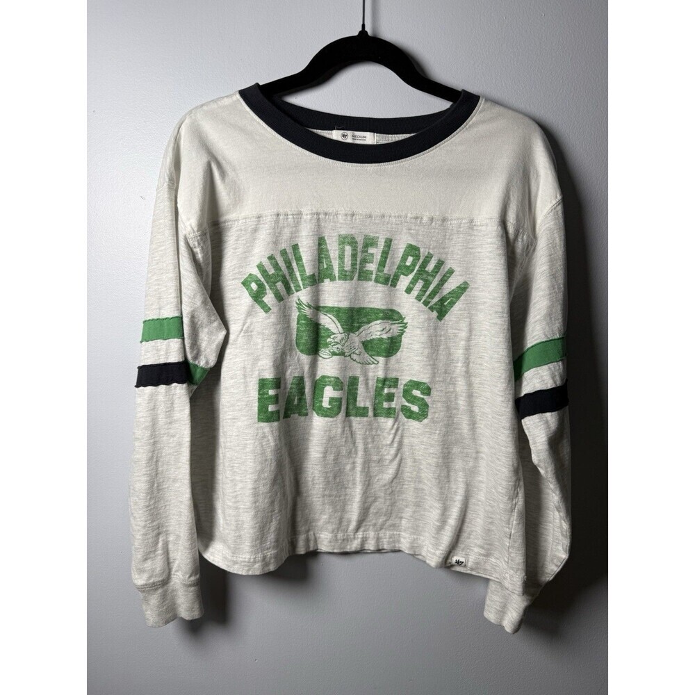 47 PHILADELPHIA EAGLES WOMENS GREY ALL CLASS LS TEE Size Medium EUC $55